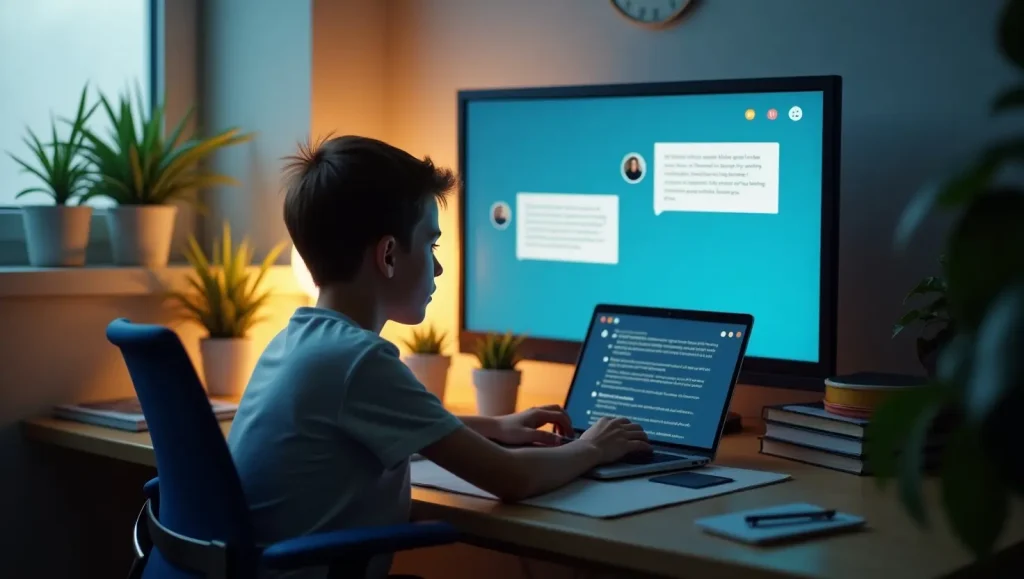 AI chatbot interface generating natural language replies